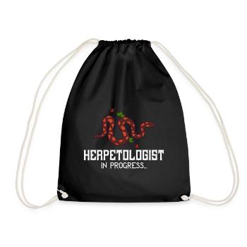 Herpetology Reptiles Herpetologist Lizards - Drawstring Bag - black - Front