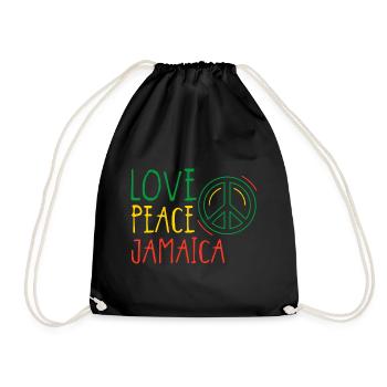 Jamaica Liebe Jamaika Urlaub Rasta - Turnbeutel - Schwarz - Vorne