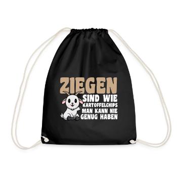 Ziege Ziegenbauer Bauernhof Landwirt Bauer Ziegen - Turnbeutel - Schwarz - Vorne