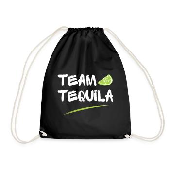 Team Tequila Lime Salt Party JGA Father's Day Humor - Drawstring Bag - black - Front
