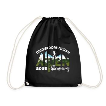 Alpenüberquerung 2025, Oberstdorf Meran, Wandern - Turnbeutel - Schwarz - Vorne