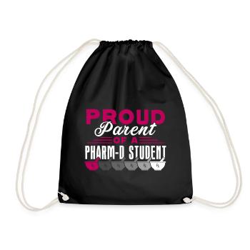 Pharmacist Proud Parent Of Pharmacist Student - Drawstring Bag - black - Front