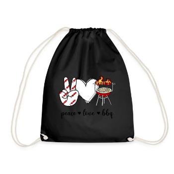 Barbecue Peace Love - Sac de sport léger - noir - Devant