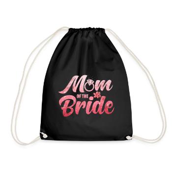 Braut Mutter Hochzeit Trauzeugin - Turnbeutel - Schwarz - Vorne