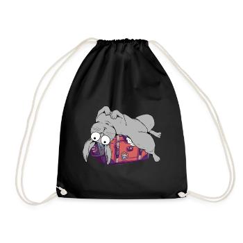 Lapin Valise Voyage Voyage Vacances Vacances Prêts Lapins - Sac de sport léger - noir - Devant