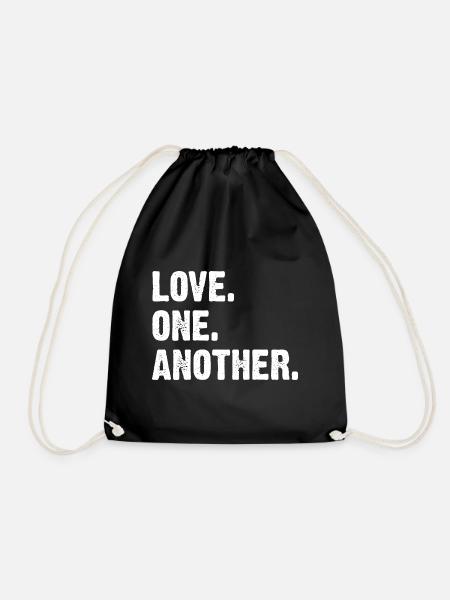 Love One Another - Turnbeutel - Schwarz