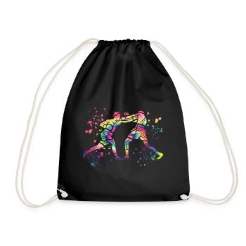 Boxing Fighter Kids Boxing Match Boxer - Drawstring Bag - black - Front