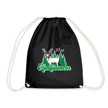 Huntfluencer Hunting Influencer - Drawstring Bag - black - Front