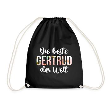 Gertrud - Turnbeutel - Schwarz - Vorne