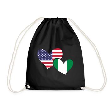 Super couple nigérian américain pour nigérian - Sac de sport léger - noir - Devant