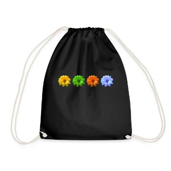 flowers flowers plants plants garden garden2 - Drawstring Bag - black - Front