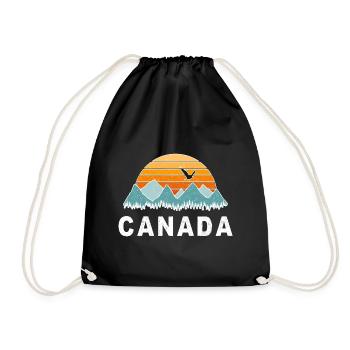 Canada vacances millésime nature et nature - Sac de sport léger - noir - Devant