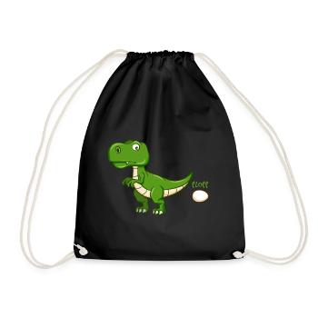 PLOPP T-Rex - Turnbeutel - Schwarz - Vorne