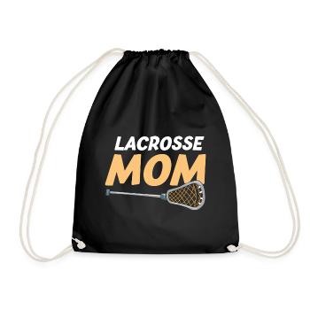 Lacrosse Mom Mother - Drawstring Bag - black - Front