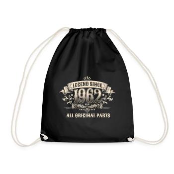 Retro Vintage Birthday Legend Since 1962 - Turnbeutel - Schwarz - Vorne