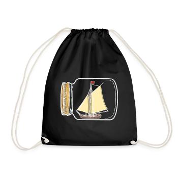 Voilier, Marin, Nautique, Côte, Yacht, Bateau - Sac de sport léger - noir - Devant