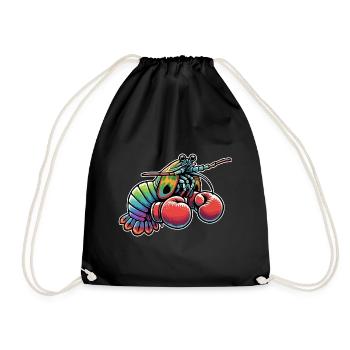 Mantis Shrimp Boxing Funny Mantis Shrimp - Drawstring Bag - black - Front