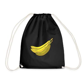 Fruits, fruits, bananas, bananas, vitamins, food - Drawstring Bag - black - Front