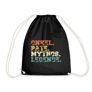 Onkel Pate Mytho Legende - Turnbeutel - Schwarz - Vorne