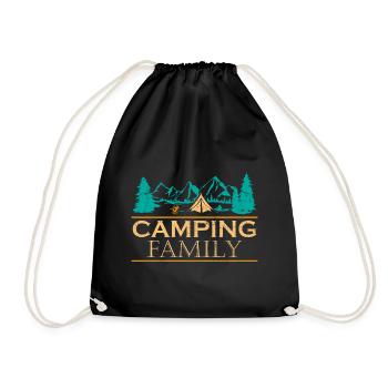 Camping Camping Holiday Family - Drawstring Bag - black - Front