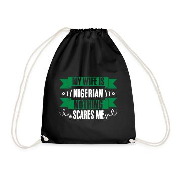 C’est drôle ma femme est nigériane rien ne me fait peur - Sac de sport léger - noir - Devant