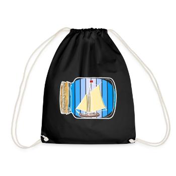 voilier, nautique, nautique, côtier, maritime - Sac de sport léger - noir - Devant