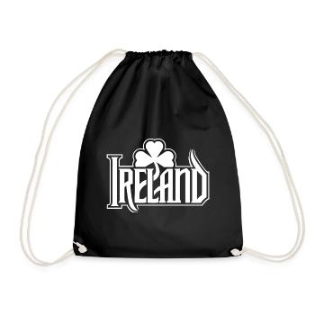 Irlande - Bonne Saint-Patrick - Shamrock - Sac de sport léger - noir - Devant