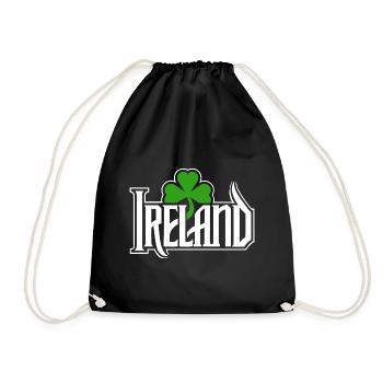 Irlande - Bonne Saint-Patrick - Shamrock - Sac de sport léger - noir - Devant