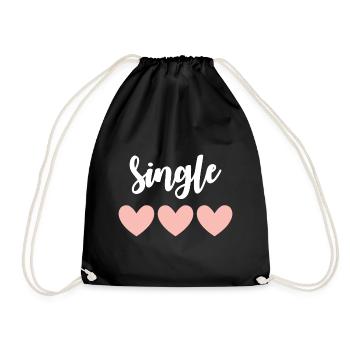 Single - Drawstring Bag - black - Front