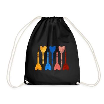 Dart Retro Darts Player - Drawstring Bag - black - Front