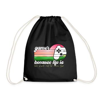 Illustration de jeu amusante tropicale joyeuse - Sac de sport léger - noir - Devant