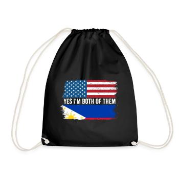 Oui, je suis tous les deux un philippin américain Fil-Am - Sac de sport léger - noir - Devant