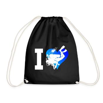 Scuba Diver Free Dive Taucher Diver Tauchen - Turnbeutel - Schwarz - Vorne