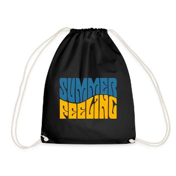 Summer Feeling - Sun - Holiday - Good Mood - Drawstring Bag - black - Front
