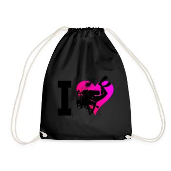 Diving Free Dive Men's Scuba Diver Diving - Drawstring Bag - black - Front