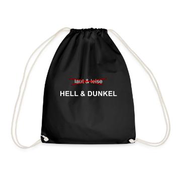 laut&leise - HELL&DUNKEL - Turnbeutel - Schwarz - Vorne