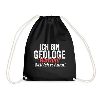 Geologie Fossiliensammler Fossilien Geologe - Turnbeutel - Schwarz - Vorne