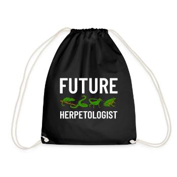 Herpetology Reptiles Herpetologist Lizards - Drawstring Bag - black - Front