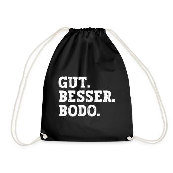 Gut Besser Bodo Lustiger Spruch Name Bodo - Turnbeutel - Schwarz - Vorne
