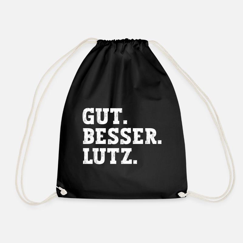 Gut Besser Lutz Lustiger Spruch Name Lutz - Turnbeutel - Schwarz