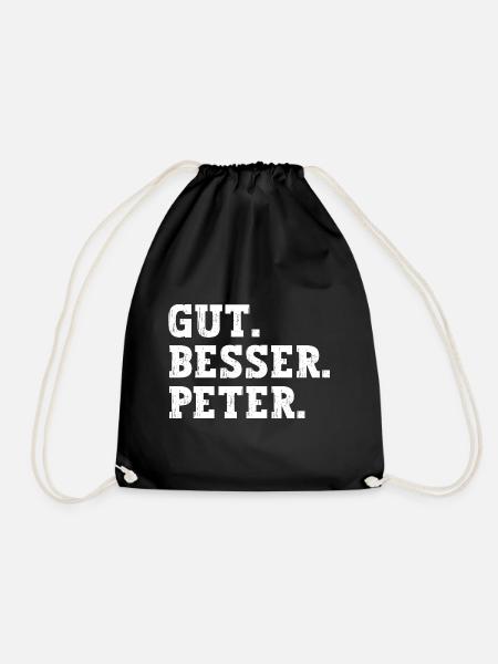Gut Besser Peter Lustiger Spruch Name Peter - Turnbeutel - Schwarz