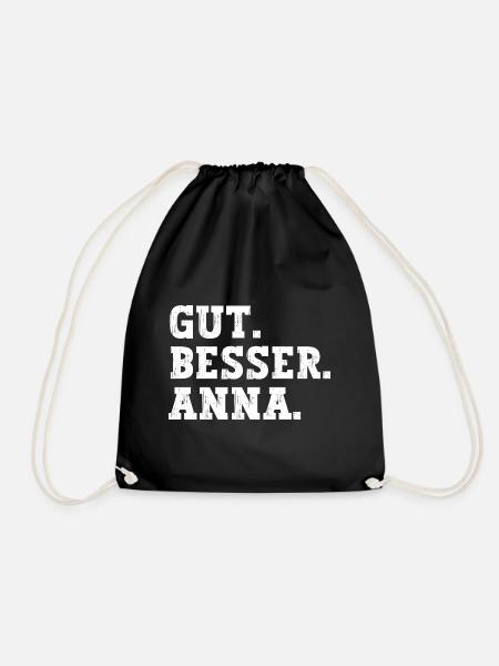 Gut Besser Anna Lustiger Spruch Name Anna - Turnbeutel - Schwarz