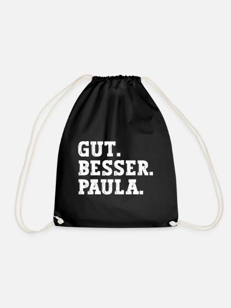 Gut Besser Paula Lustiger Spruch Name Paula - Turnbeutel - Schwarz