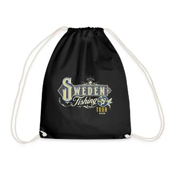 Sweden 2026 Fishing Angler Fishing Trip - Drawstring Bag - black - Front