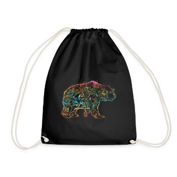 Bear Splash - Drawstring Bag - black - Front