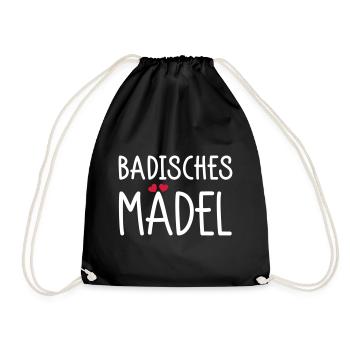 Badisches Mädel - Turnbeutel - Schwarz - Vorne