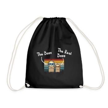 Le patron Le vrai patron Papa Son Partner Look - Sac de sport léger - noir - Devant