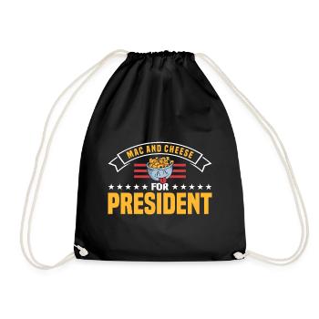 Macaroni and Cheese Mac and Cheese Pasta Pasta - Drawstring Bag - black - Front
