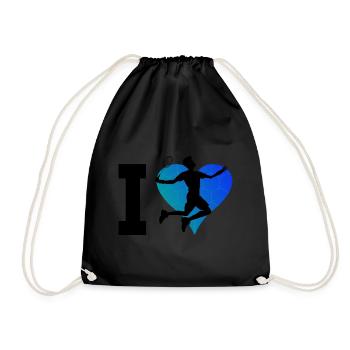 Squash Women's Badminton Men Badminton Badminton - Drawstring Bag - black - Front