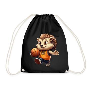 Hérisson de basket-ball - Sac de sport léger - noir - Devant